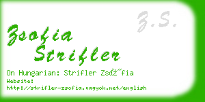 zsofia strifler business card